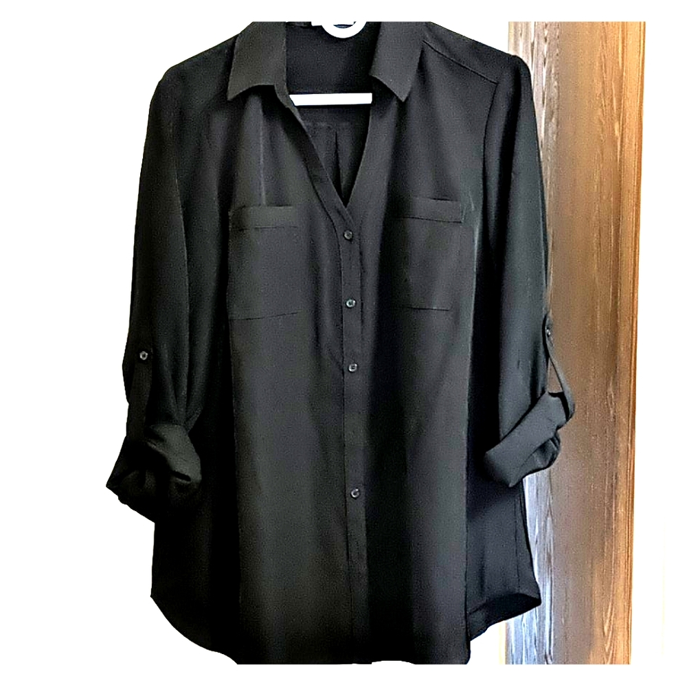 Black Button Down Blouse